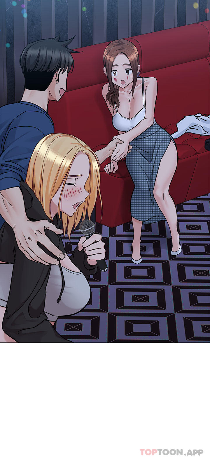 韩国漫画要对妈妈保密唷!韩漫_要对妈妈保密唷!-第93话-充满暧昧氛围的KTV在线免费阅读-韩国漫画-第45张图片